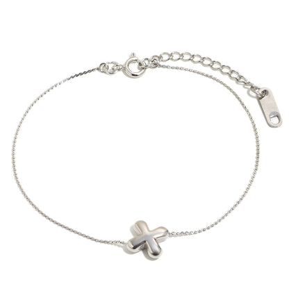 Bubble Letter Bracelet in Silver