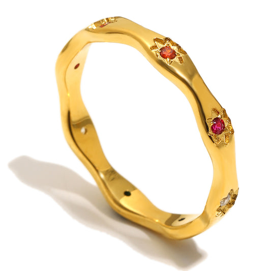 Sadie’s Pink Star Ring in Gold