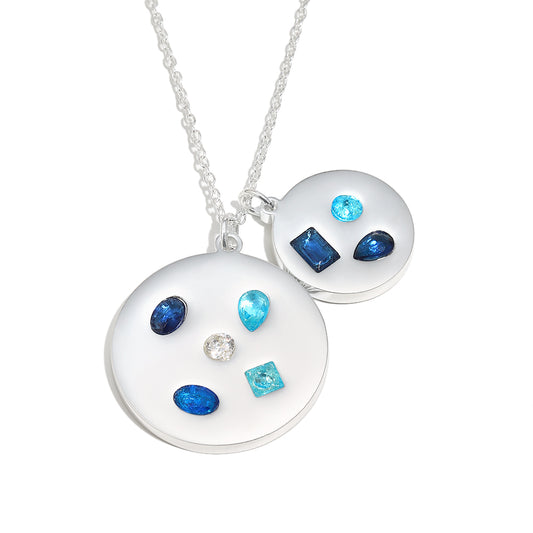 Eloise’s Light Blue Gemstone Pendant in Silver