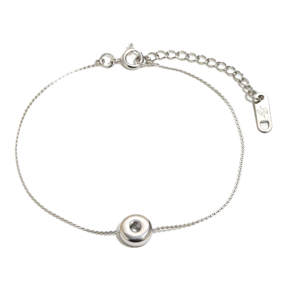 Bubble Letter Bracelet in Silver