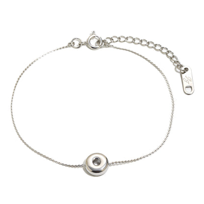 Bubble Letter Bracelet in Silver