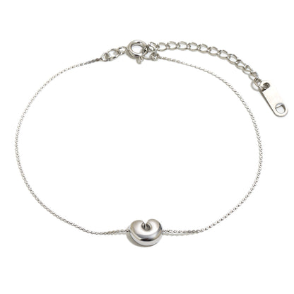 Bubble Letter Bracelet in Silver