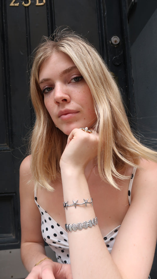 Violet's Star Bangle in Silver