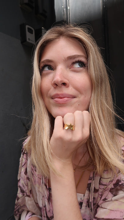 Cecily's Star Ring In Green