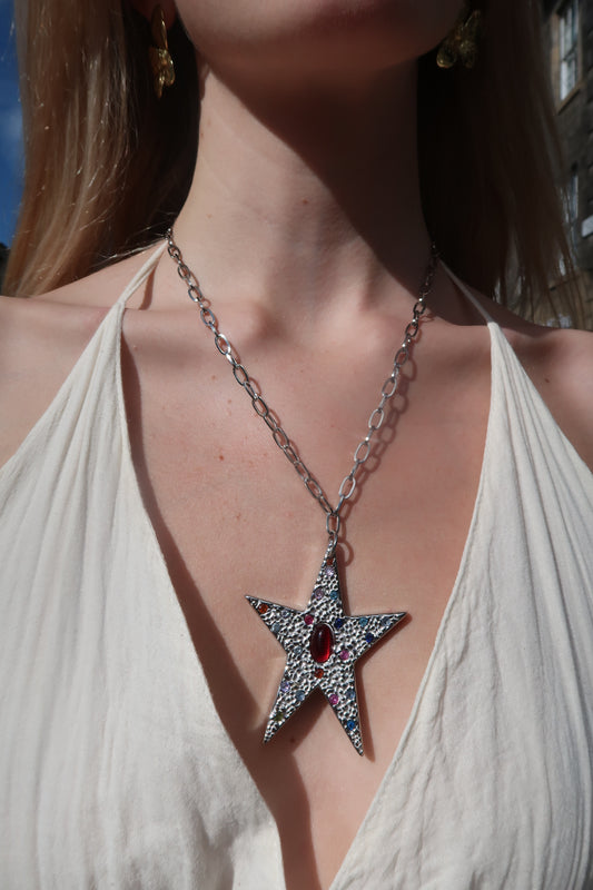Amara's Star Pendant In Silver