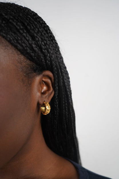 Maria's gold celestial earrings