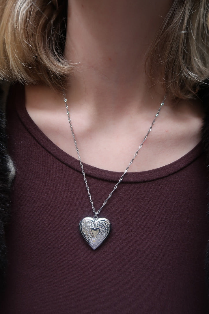 Ruby’s Heart Locket in Silver