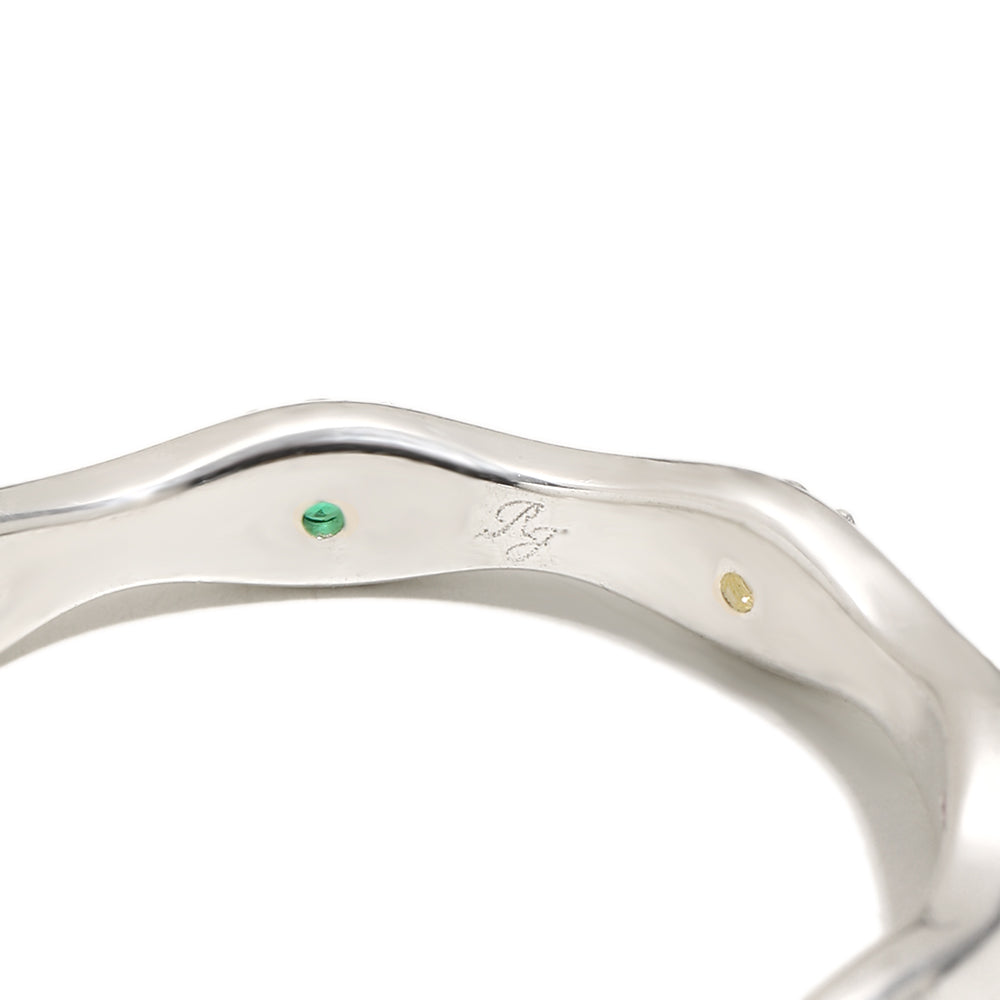 Sadie’s Green Star Ring in Silver