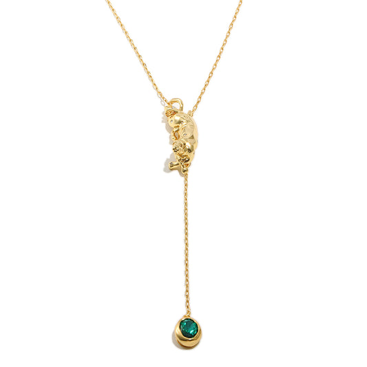 Mia’s droplet gemstone necklace