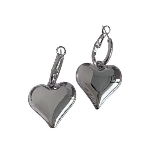 Angel's Heart Earrings in Silver