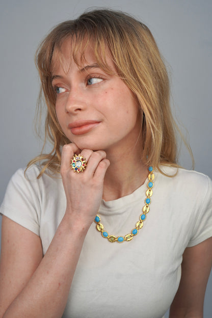 Joy's Blue Gemstone Necklace