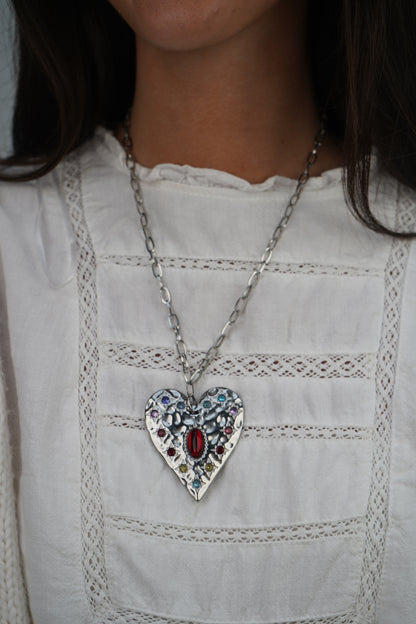 Annetta's Heart Pendant In Silver