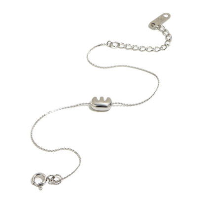 Bubble Letter Bracelet in Silver