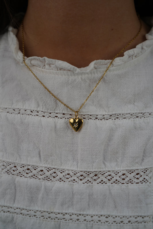 Tiana's White Heart Locket