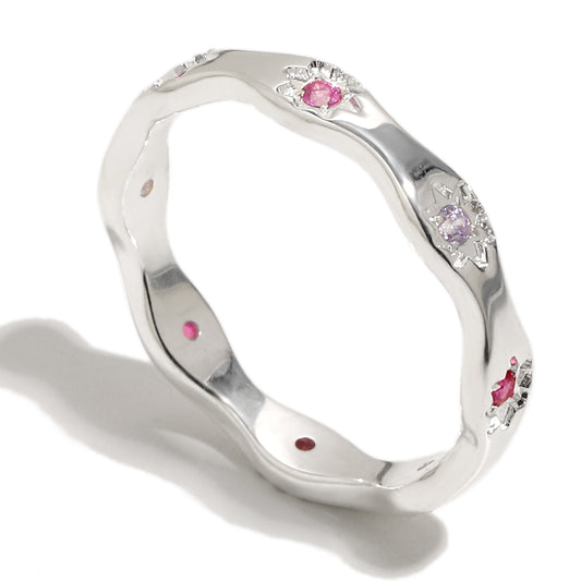 Sadie’s Pink Star Ring in Silver
