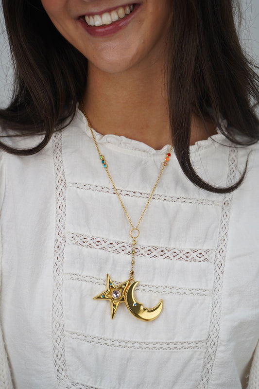 Cecily’s Star and Moon Necklace