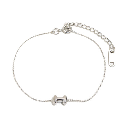 Bubble Letter Bracelet in Silver