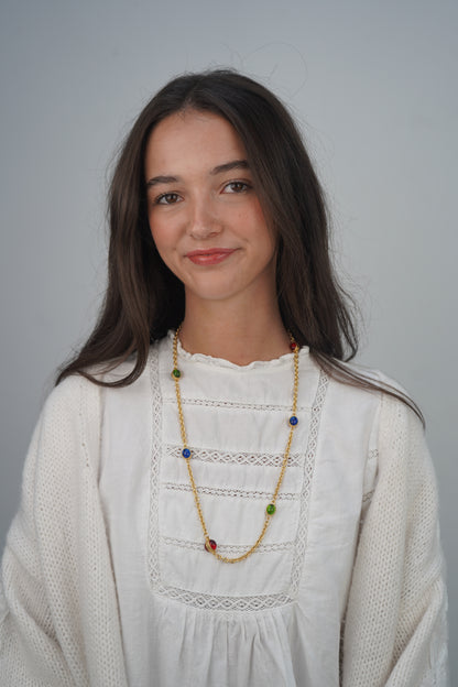 Farah's colourful gemstone chain