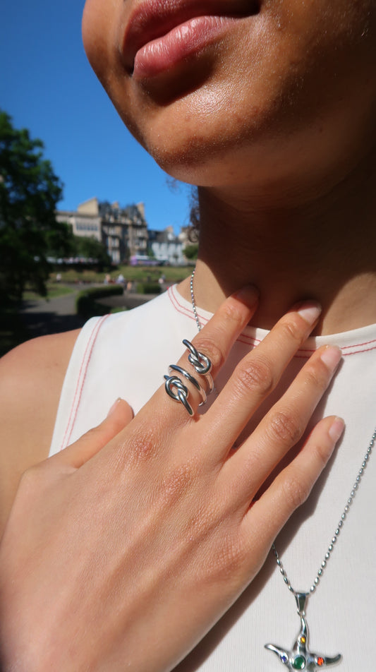 Melissa's twist ring in silver
