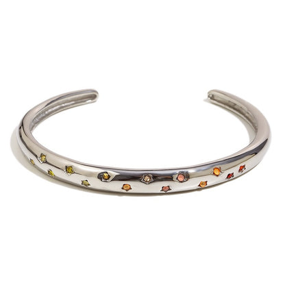 Eloise's Sunset Star Bangle In Silver