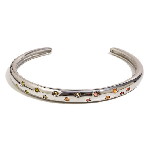 Eloise's Sunset Star Bangle In Silver