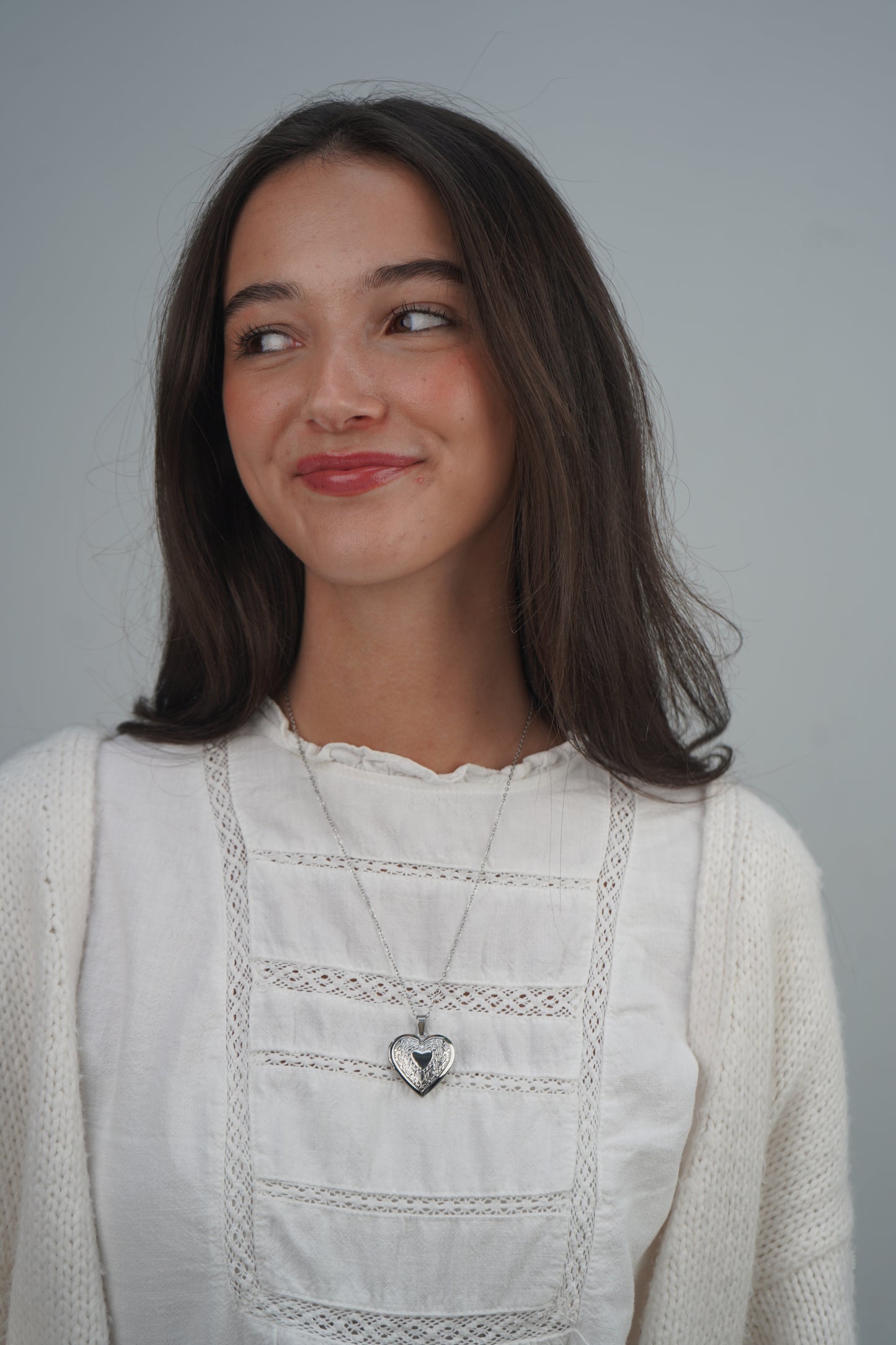 Ruby’s Heart Locket in Silver