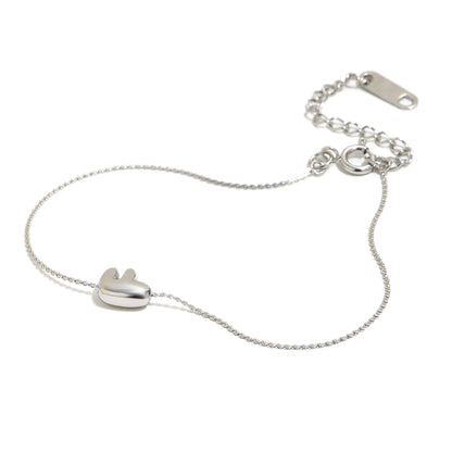 Bubble Letter Bracelet in Silver
