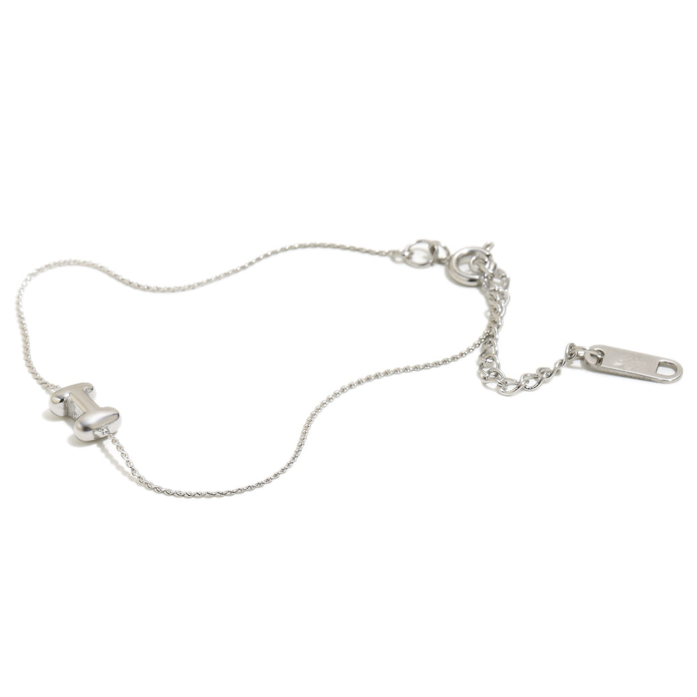 Bubble Letter Bracelet in Silver