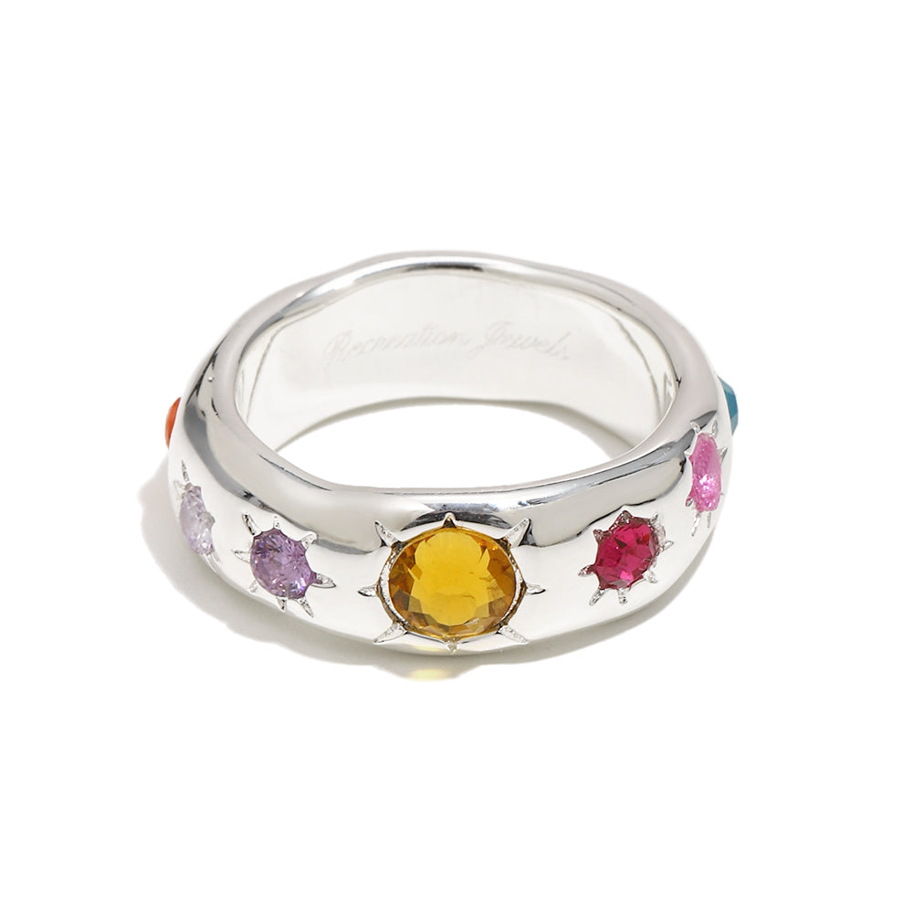 Sylvia's Sunburst Ring In Silver
