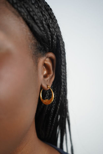 Selene's Moon Hoops In Gold