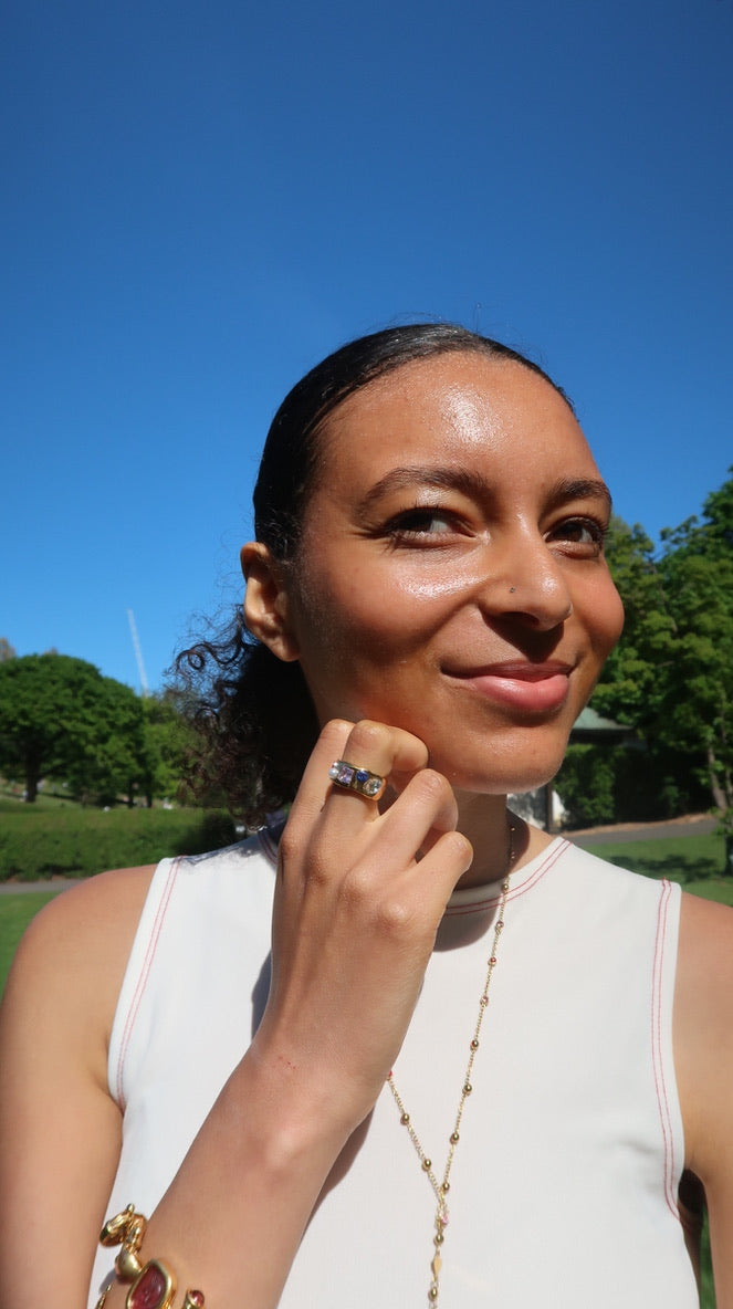 Mokkie’s gemstone ring in silver