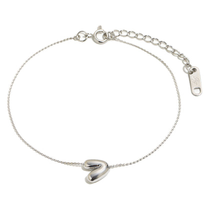 Bubble Letter Bracelet in Silver