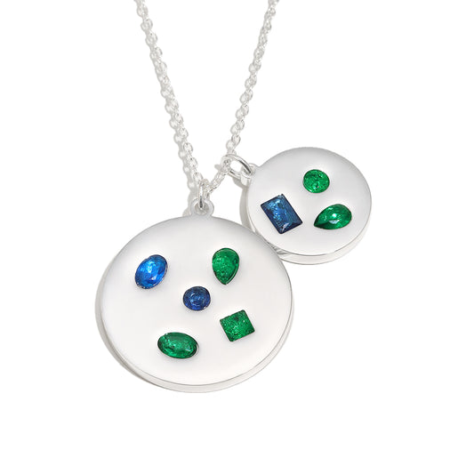 Eloise’s Green Gemstone Pendant in Silver