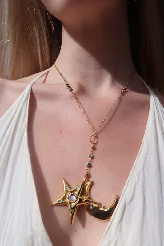 Cecily’s Moon and Star Necklace