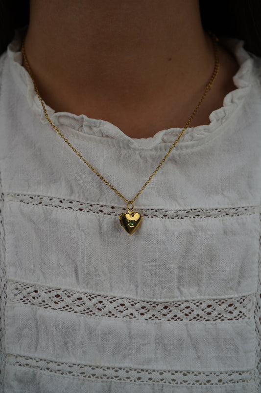 Tiana's Light Green Heart Locket