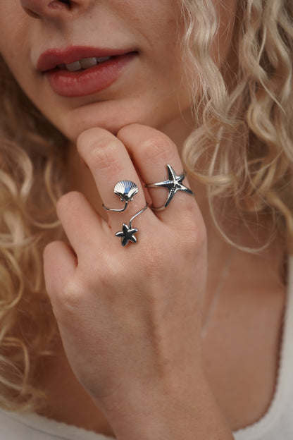 Sirena's Star Ring In Silver