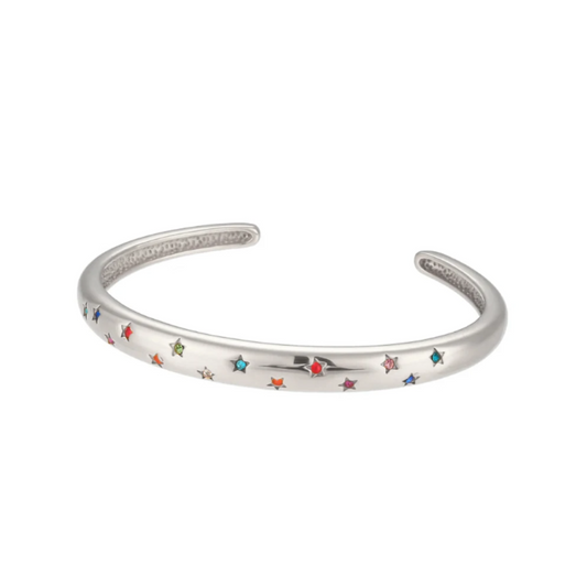 Eloise's multicoloured bangle in silver