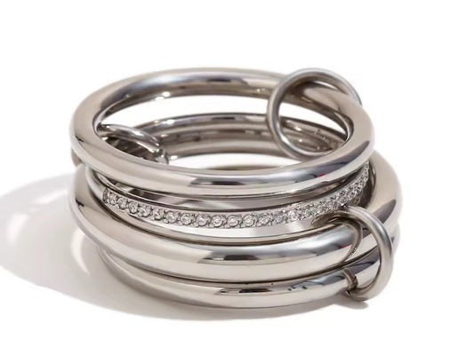 Brianna's Four Stacked Ring in Solid Silver