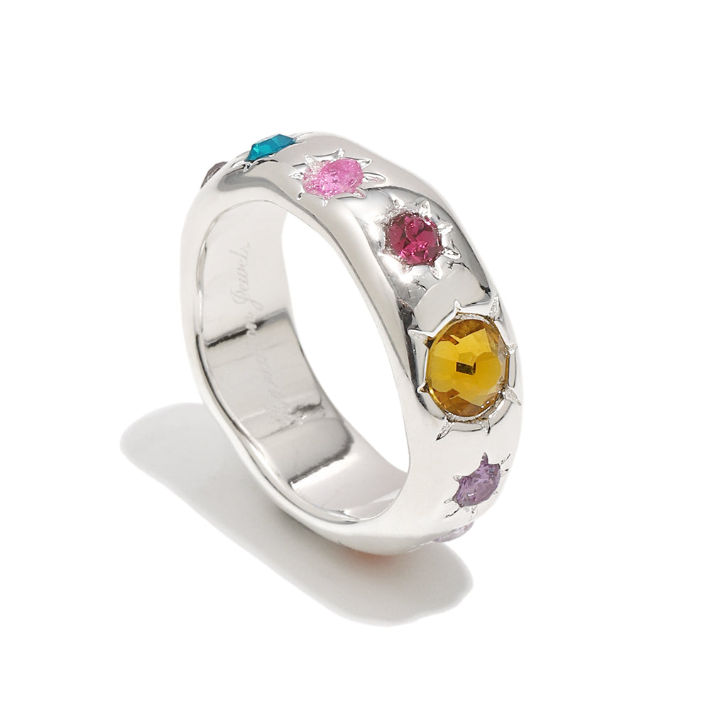 Sylvia's Sunburst Ring In Silver