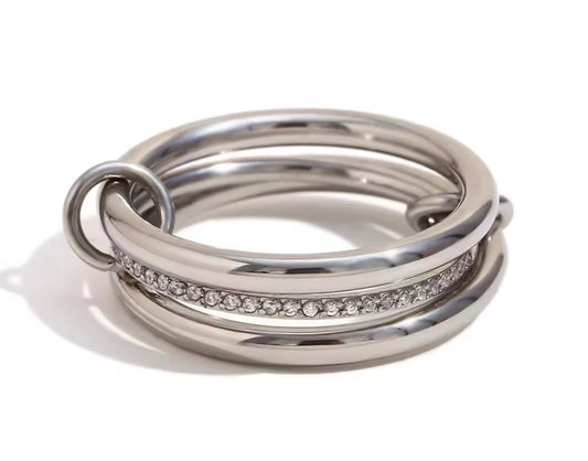 Brianna's Three Stacked Ring in Solid Silver