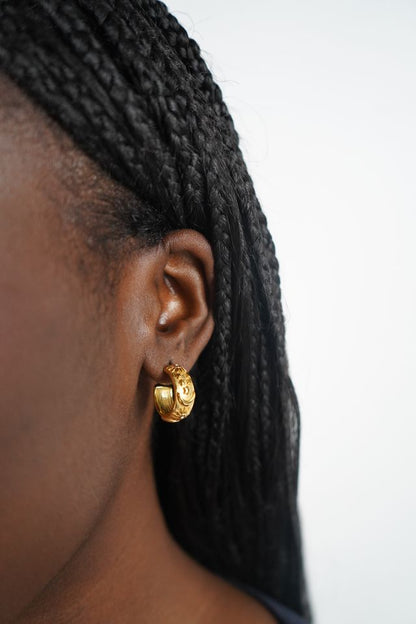 Maria's gold celestial earrings