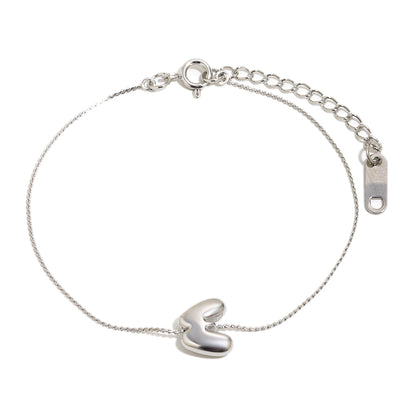 Bubble Letter Bracelet in Silver