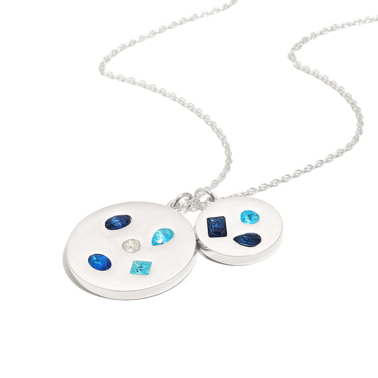 Eloise’s Light Blue Gemstone Pendant in Silver