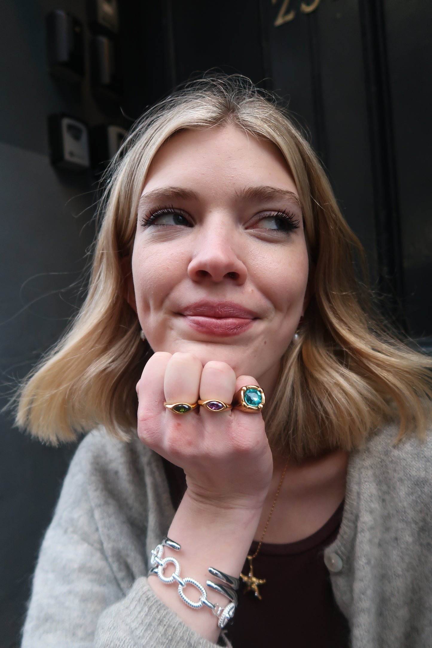 Bailey’s green gemstone ring