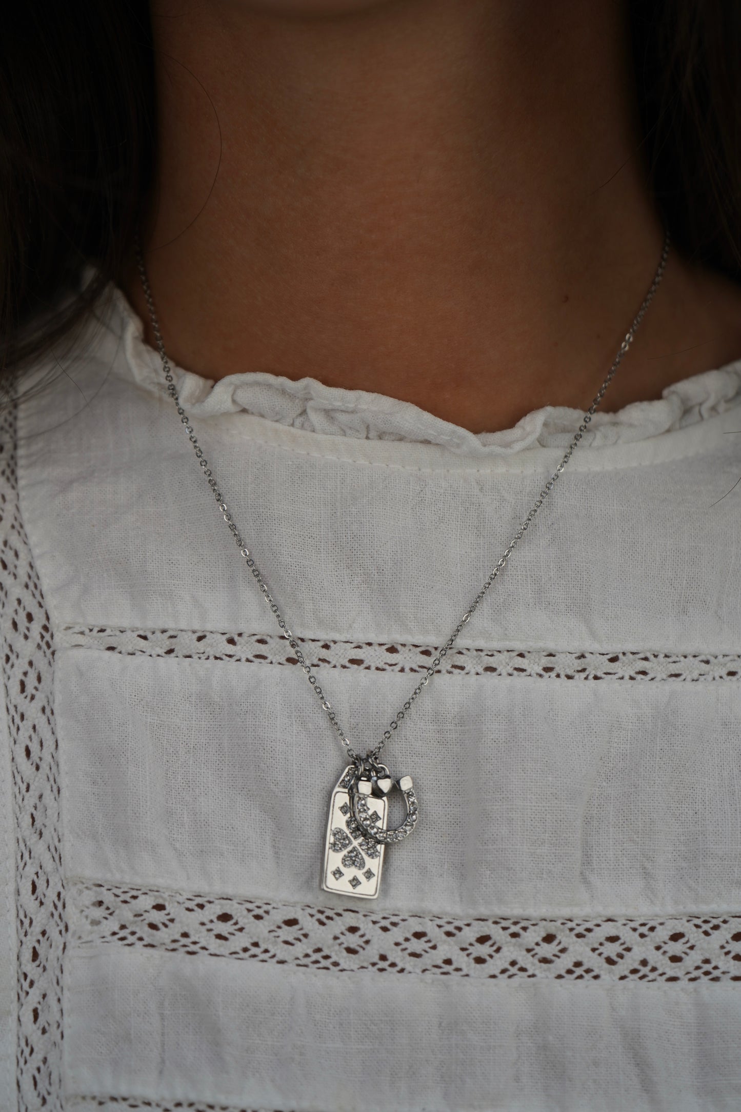 Allegra's Lucky Charm Necklace in Silver