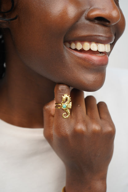 Isla’s Blue Seahorse Ring