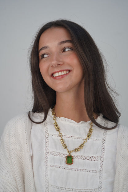Inaya's Green Gem Necklace