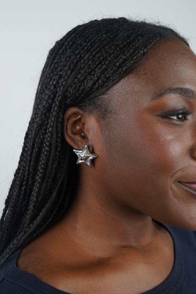 Ellie's Star Studs in Silver