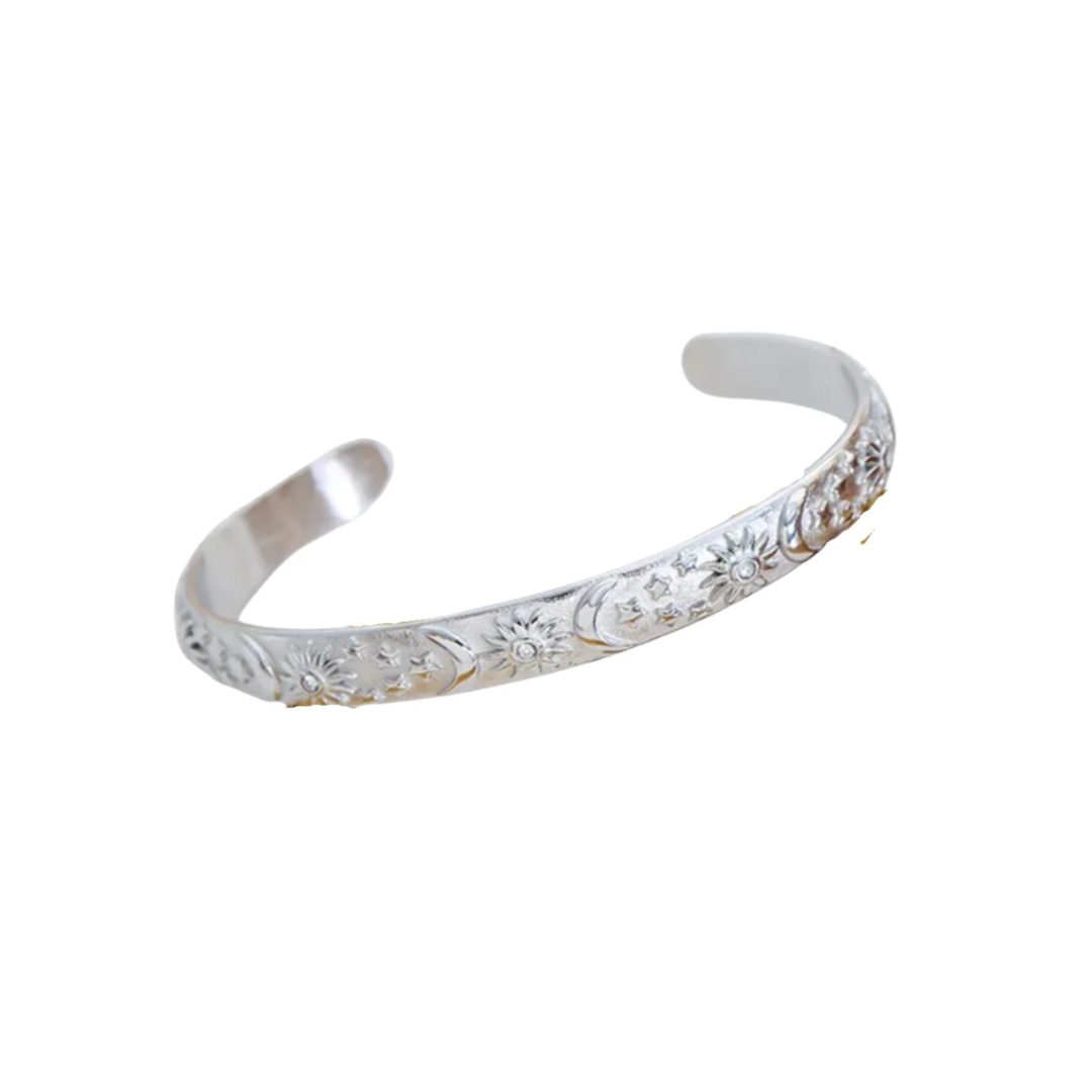 Maria's Celestial Bangle in Silver