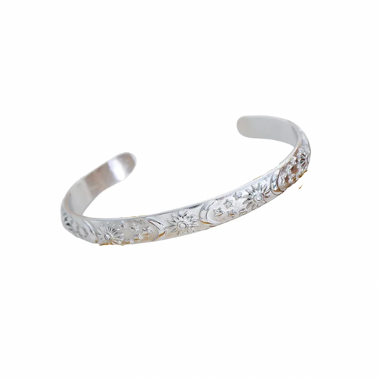 Maria's Celestial Bangle in Silver